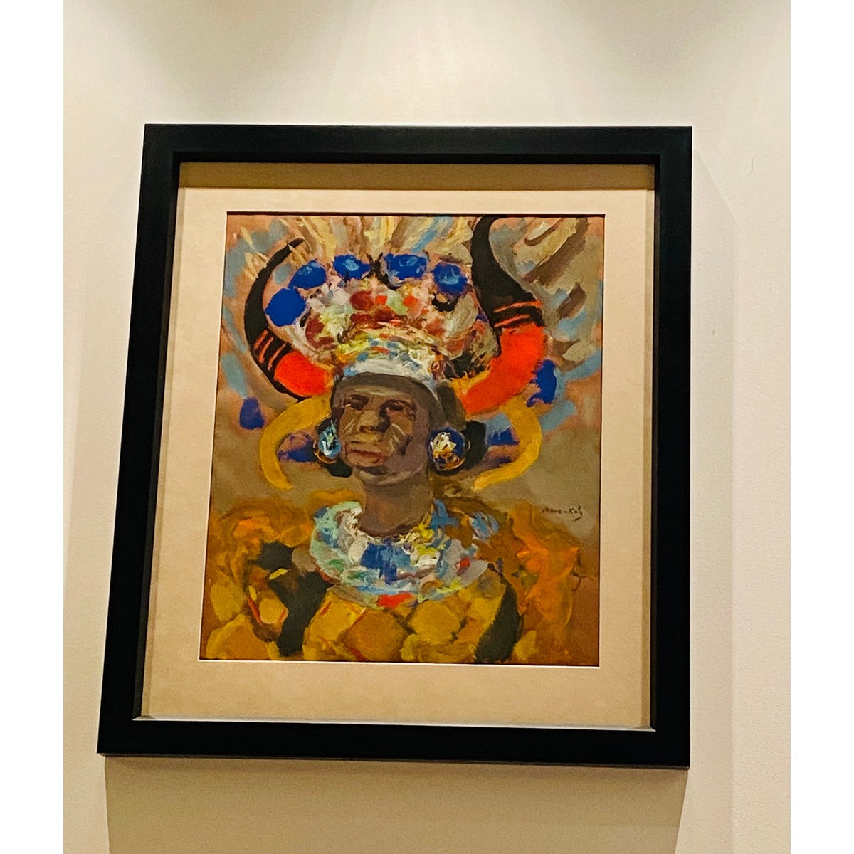 Emmanuel Mane-Katz | South African Rickshaw | Cardboard, gouache, 61x50,5 (86x75)