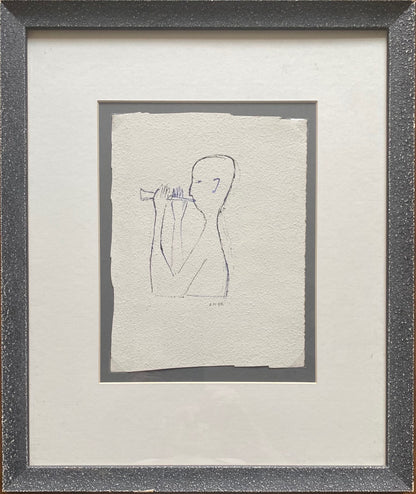 Antanas Mončys | Boy with a Flute (Flutist), XXa. 6 deš. | Metal alloy, H: 52