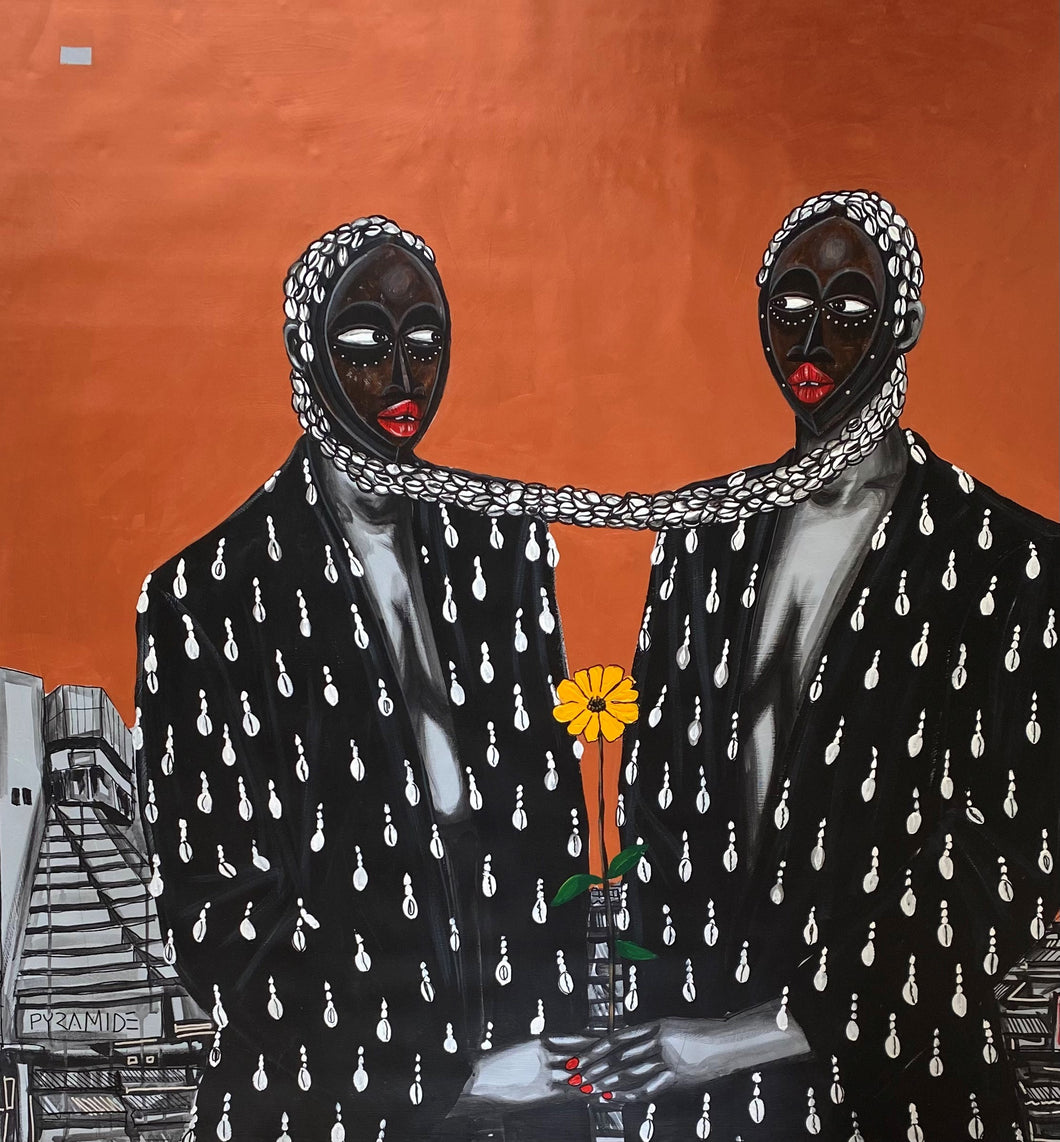 OBOU GBAIS (Dramblio Kaulo Krantas)<br>Spirit Love / Ambassadrice Dan, 2022<br>Drobė, akrilas, 150×150 cm