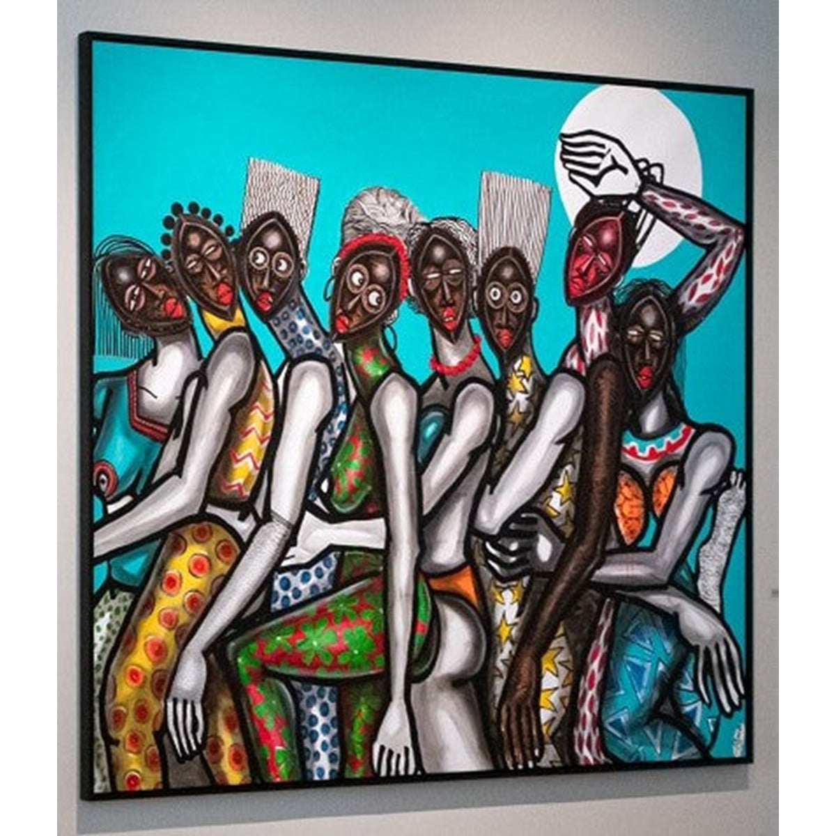 OBOU GBAIS (Ivory Coast) | WiFi ou Huite Filles, 2021 | Acrylic on canvas, 180x205