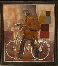 Load image into Gallery viewer, AMADOU OPA BATHILY (Malis)&lt;br&gt;Bicycle, 2019&lt;br&gt;Mišri technika, drobė 90x80 (100x90)