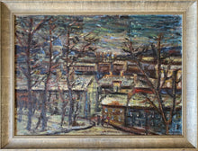 Load image into Gallery viewer, Viktoras Petravičius&lt;br&gt;Kauno panorama nuo Žaliakalnio, 1942&lt;br&gt;Drobė, aliejus, 64x88,5