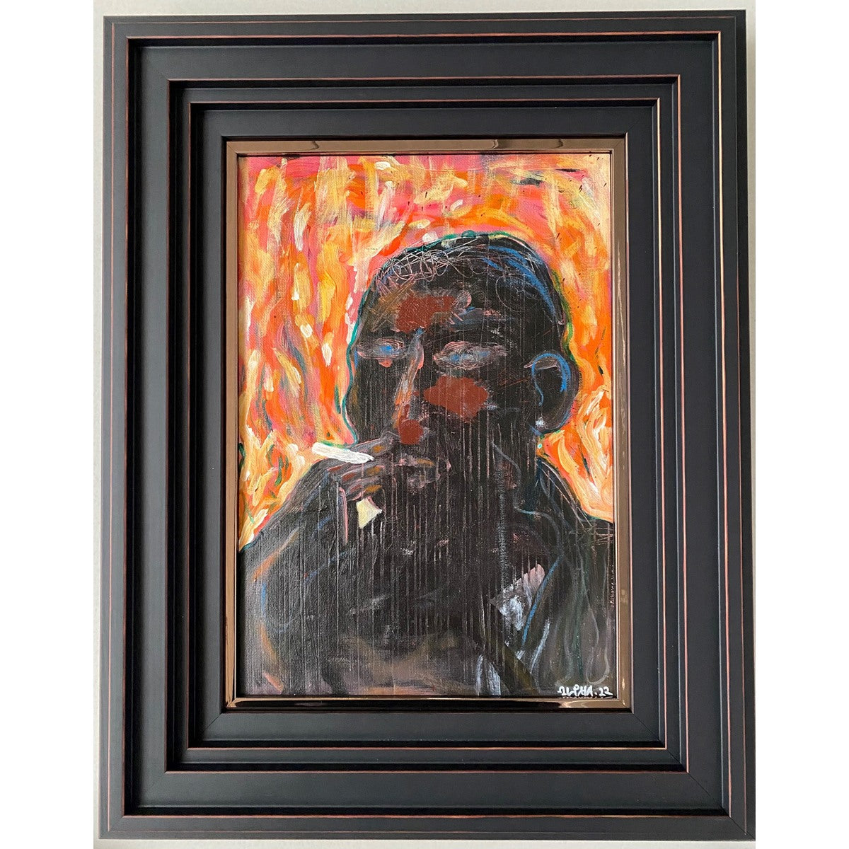 ALPHA ODH (Kenija) | 2Way Loss, 2022 | Drobė, akrilas, 42x29 (57x45)