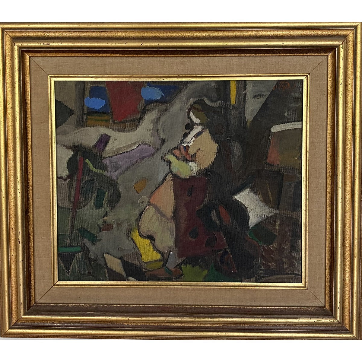 Moshe Rosenthalis | MODEL | Oil on canvas, 38x46 (60x68)