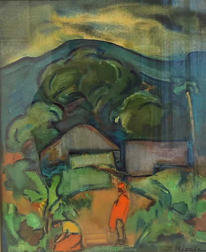 Jonas Rimša | Landscape, ~1950-1960 | Watercolor, paper, 50x40 (70x60)