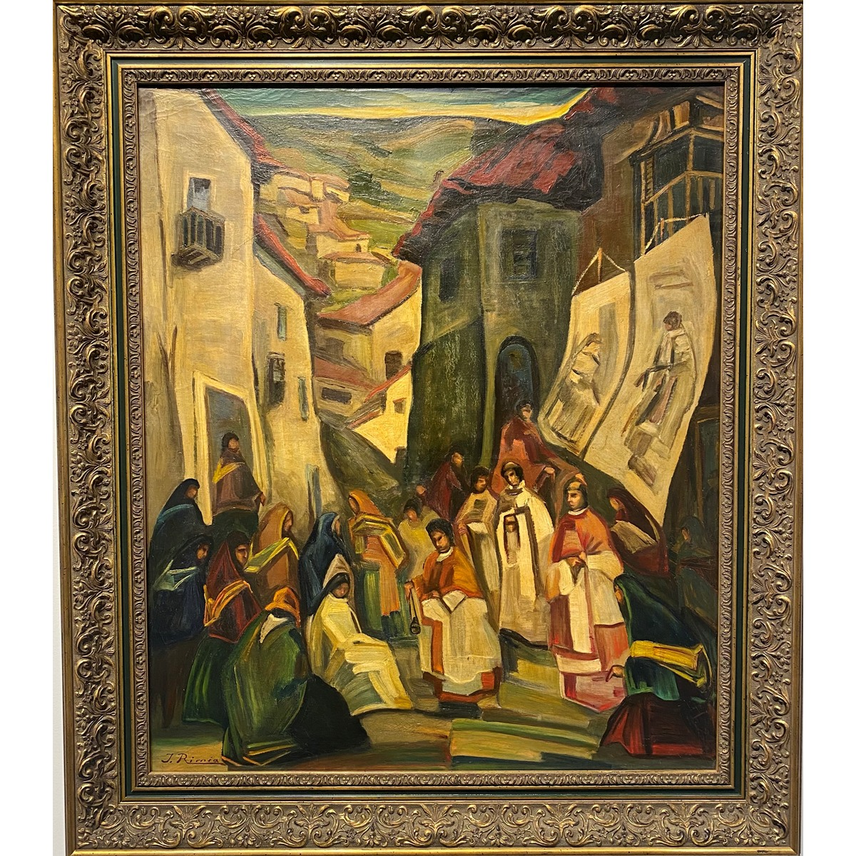 Jonas Rimša | Procesija, 1943-1951 | Aliejus, drobė, 89x74 (113x98)