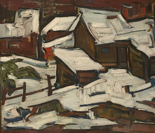Jonas Rimša | Žiema Bariločėje, 1954 | Aliejus, drobė, 60x69 (76x85)