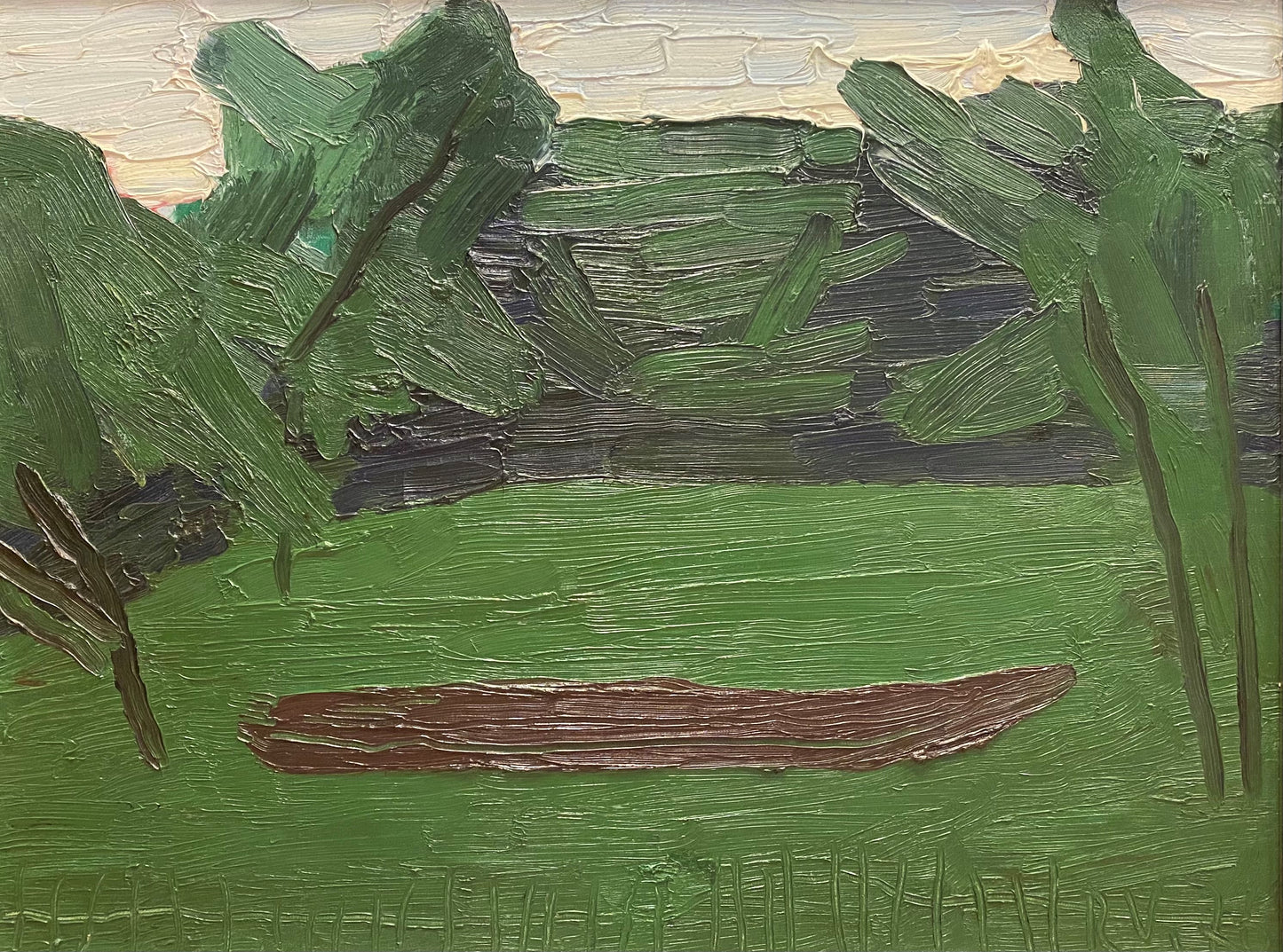 Ričardas Povilas Vaitiekūnas | Lute in the garden, 1976 | Oil on canvas, 64x84 (79x99)