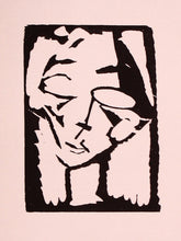 Load image into Gallery viewer, Lasar Segall&lt;br&gt;Tuščios akys / Cabeça de olhos vazios, 1922&lt;br&gt;Ksilografija, 12x9 (28x26)
