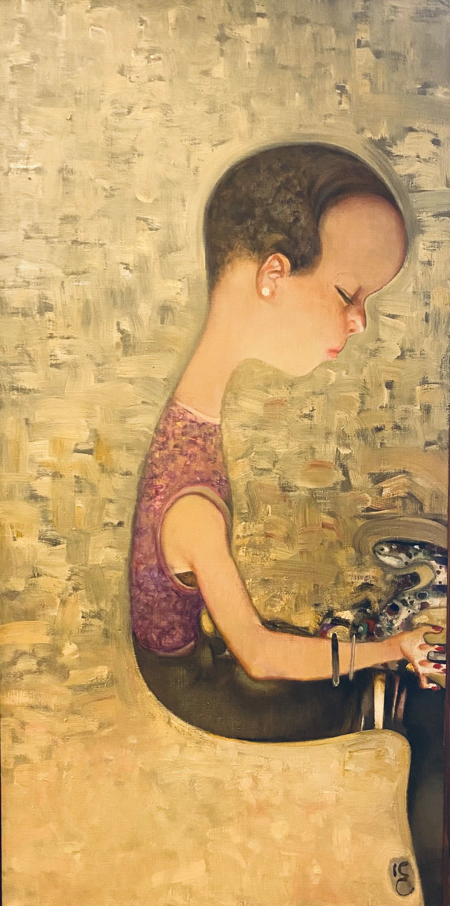 Raimundas Sližys | Cleopatra, 2000 | Oil on canvas, 100x50