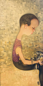Raimundas Sližys<br>Kleopatra, 2000 m.<br>Aliejus, drobė, 100x50