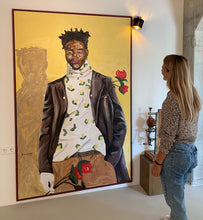 Load image into Gallery viewer, Samuel Sowatey (Ghana)&lt;br&gt;Red Roses, 2021&lt;br&gt;Akrilas, drobė, 217 x 140 ( 223 x 146)