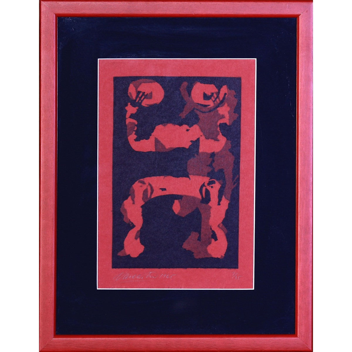 Adolfas Vaičaitis | Sportsman (Sportininkas), 1965 | Linoraižinys, 7/35, 21x14