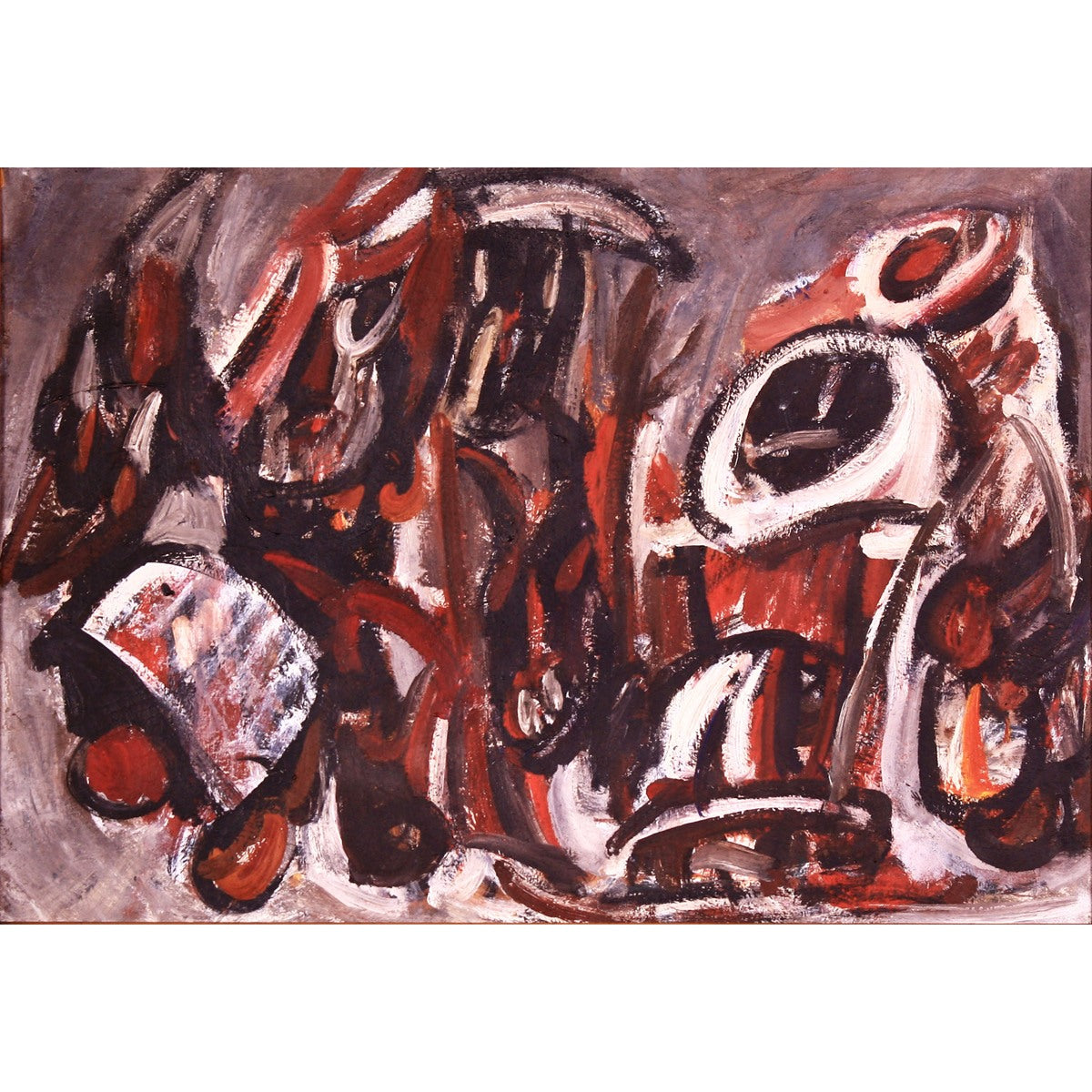 Leopoldas Surgailis | Žiemos karnavalas | Tempera, kartonas, 50x70