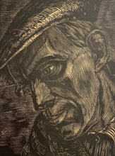 Load image into Gallery viewer, Adolfas Vaičaitis&lt;br&gt;Vyras su kepure, 1938&lt;br&gt;Medžio raižinys, 19,5x15,5 (32x27)