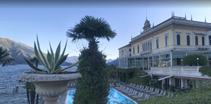 Arbit Blatas<br>Villa Serbelloni, Bellagio<br>Guašas, mišri technika, kartonas, 61x99