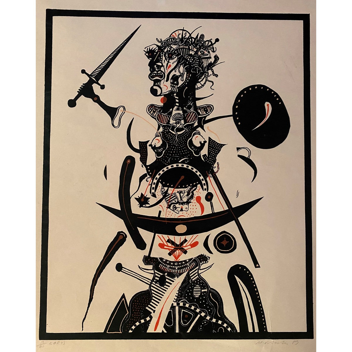 Mikalojus Povilas Vilutis | Karys, 1989 | Šilkografija, 13/60, 37x30 (57x51)