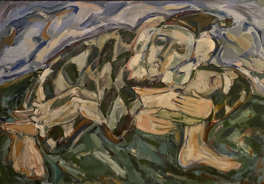 Vaidotas Žukas | Pierre as Pieta, 1974 | Oil on canvas, 82,5x118,5 (87x123)